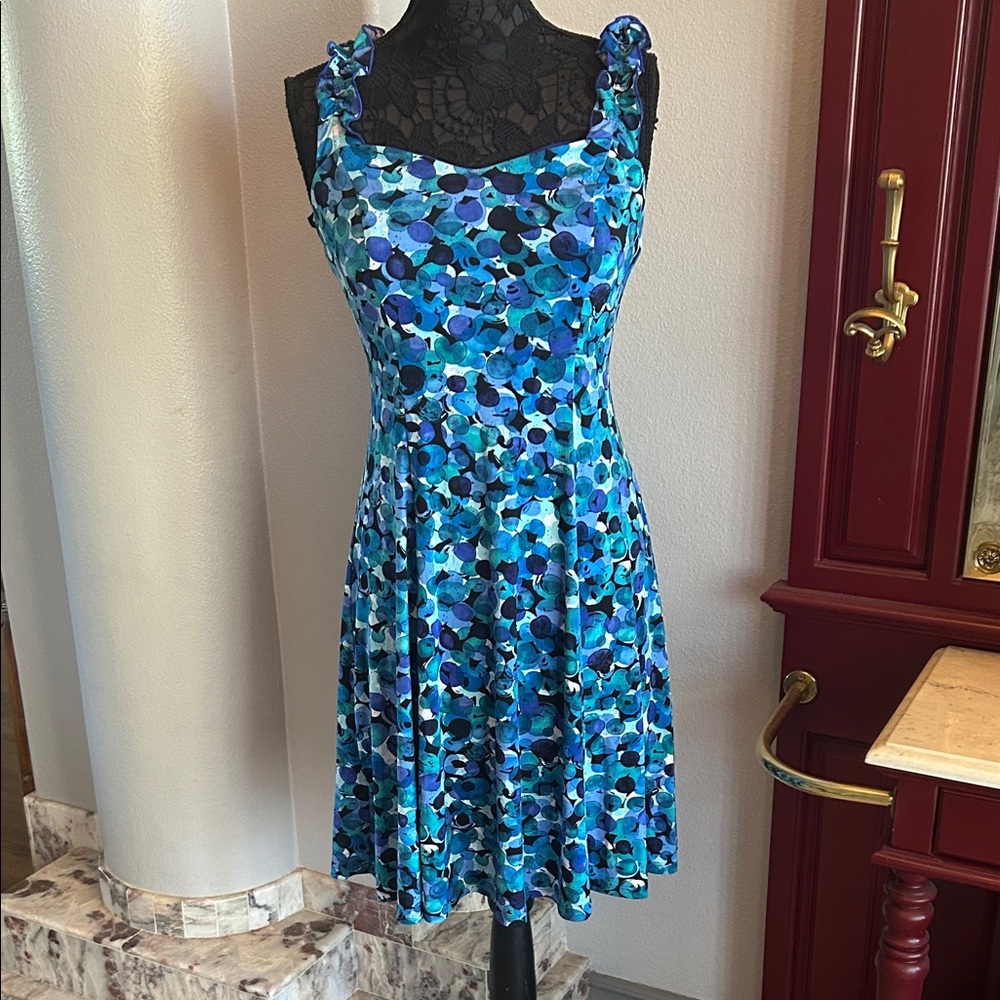 Dress Batn Blue Patterned Women's Dress